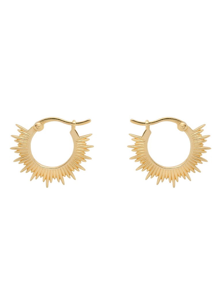 Anna + Nina Rising Sun gold-plated hoop earrings