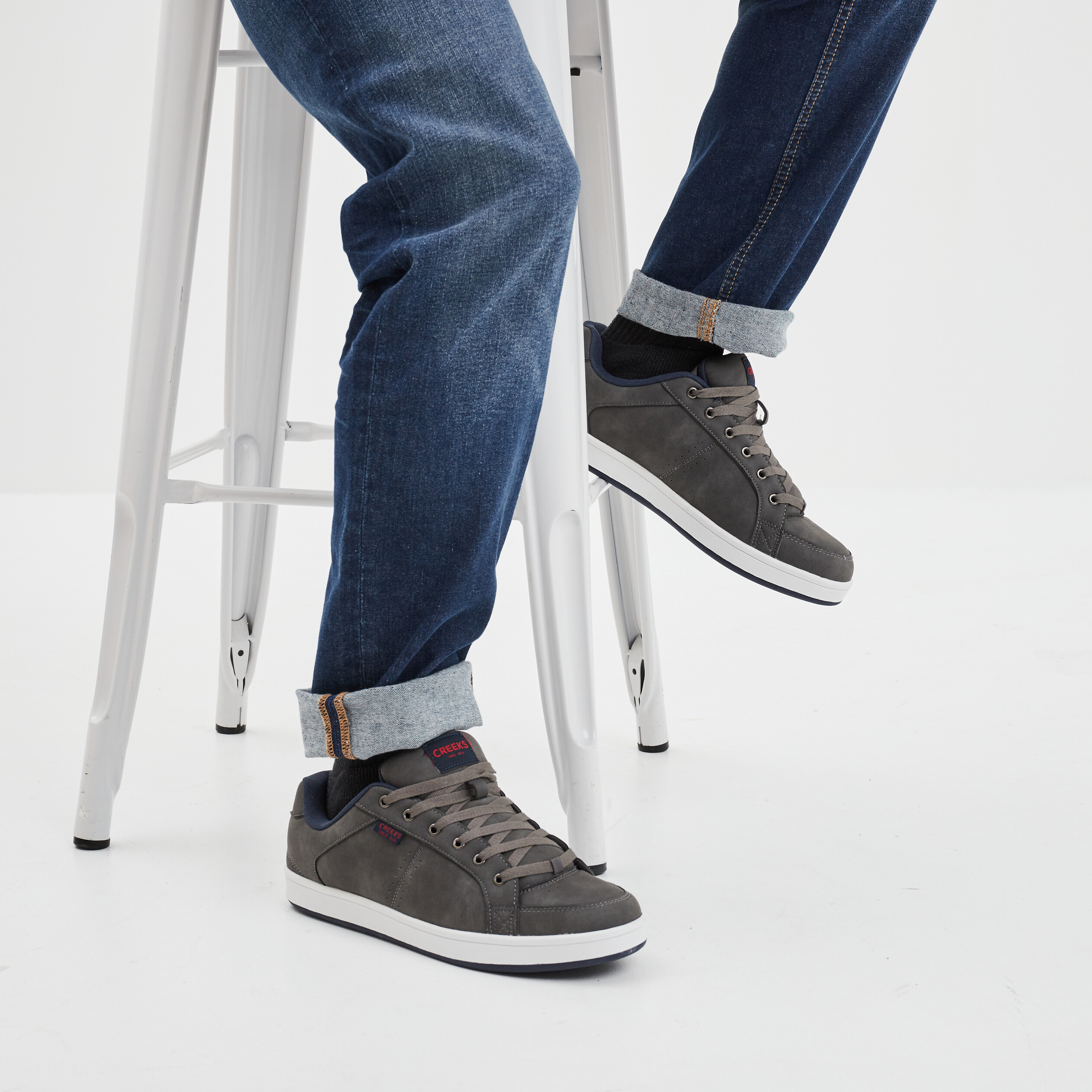 Tennis à lacets Creeks gris homme | La Halle