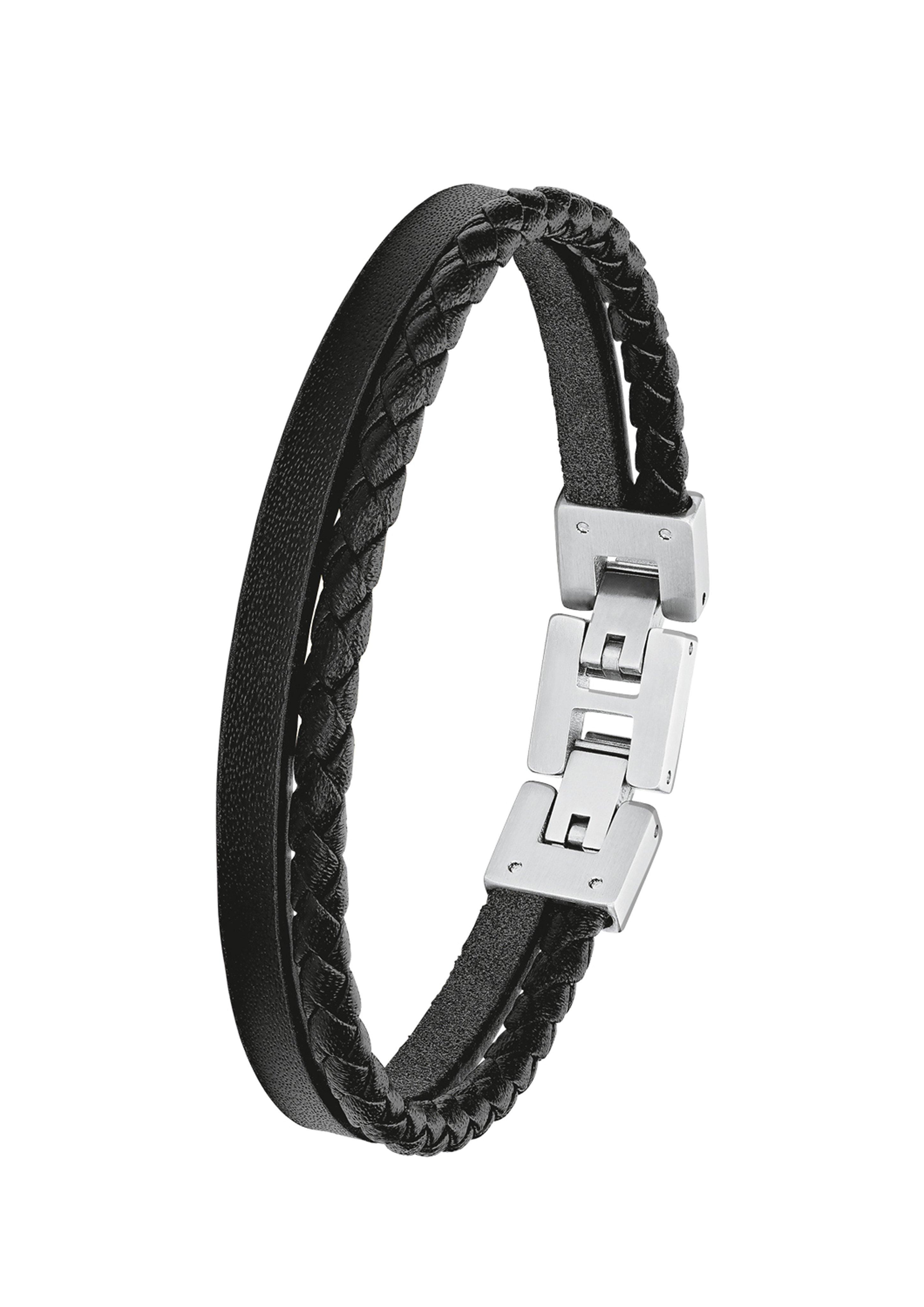 Lederarmband mit Edelstahl  272.002.6412.4335-99B0