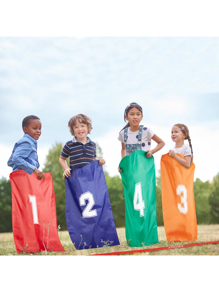relaxdays 4x Hüpfsäcke Kinder in Bunt günstig kaufen onesize