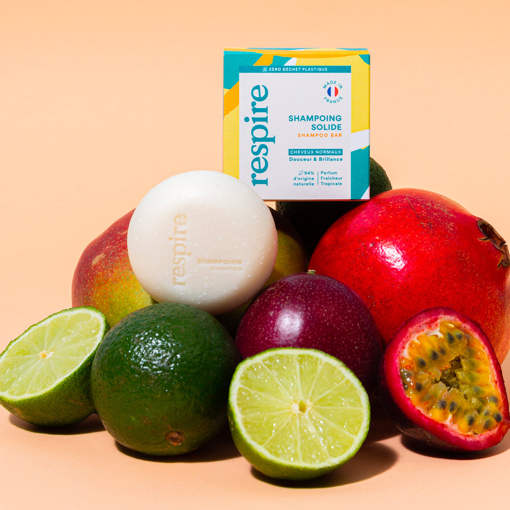 Respire Shampoing solide Fraîcheur Tropicale 75gr Shampoing