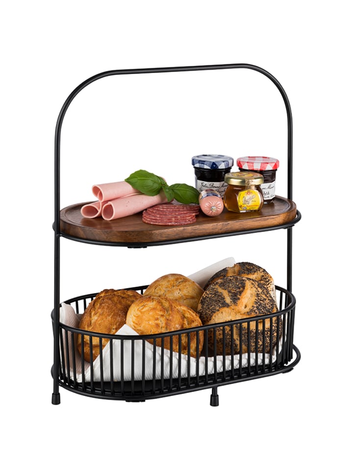 APS Etagère in Schwarz/Braun 31 x 17 cm, H: 37,5 cm  günstig kaufen onesize