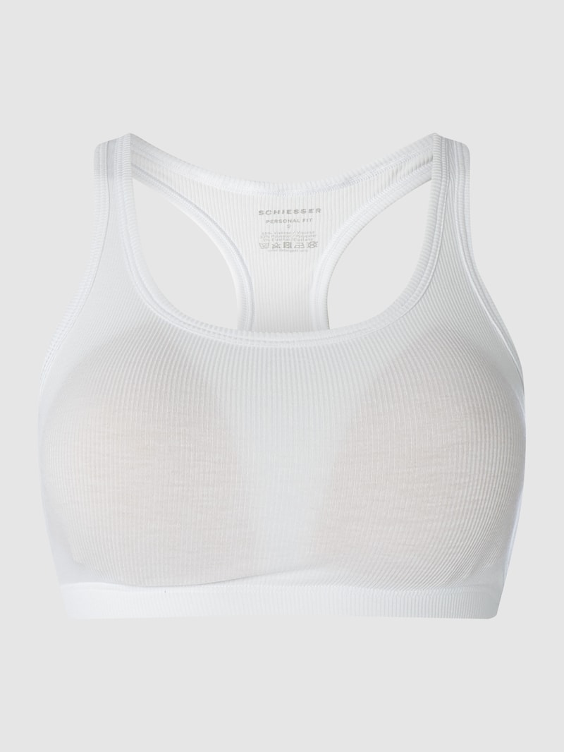 Bustier mit wattierten Cups in weiß