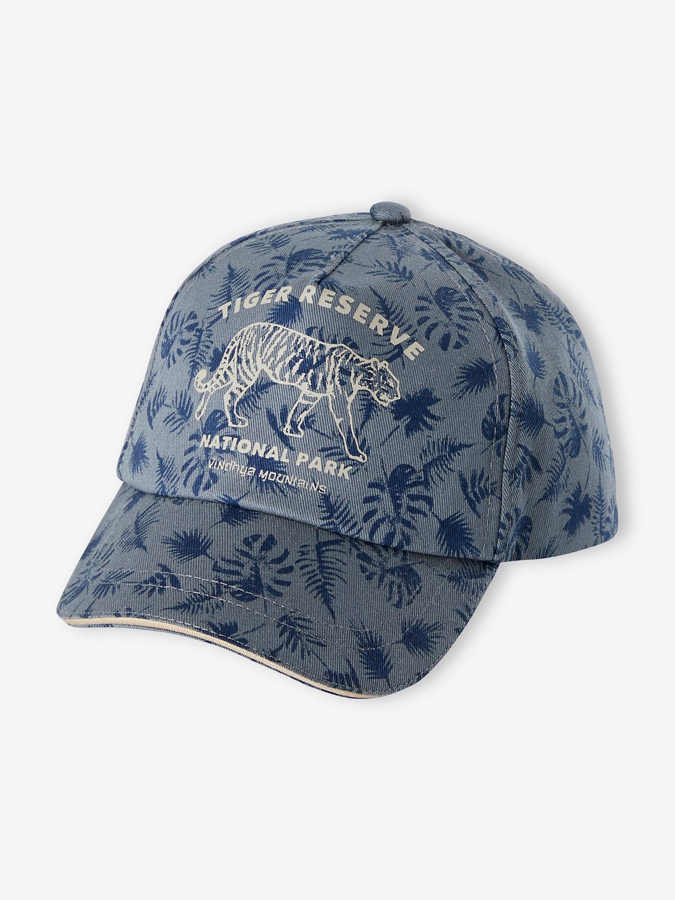 Casquette imprimée garçon bleu imprimé