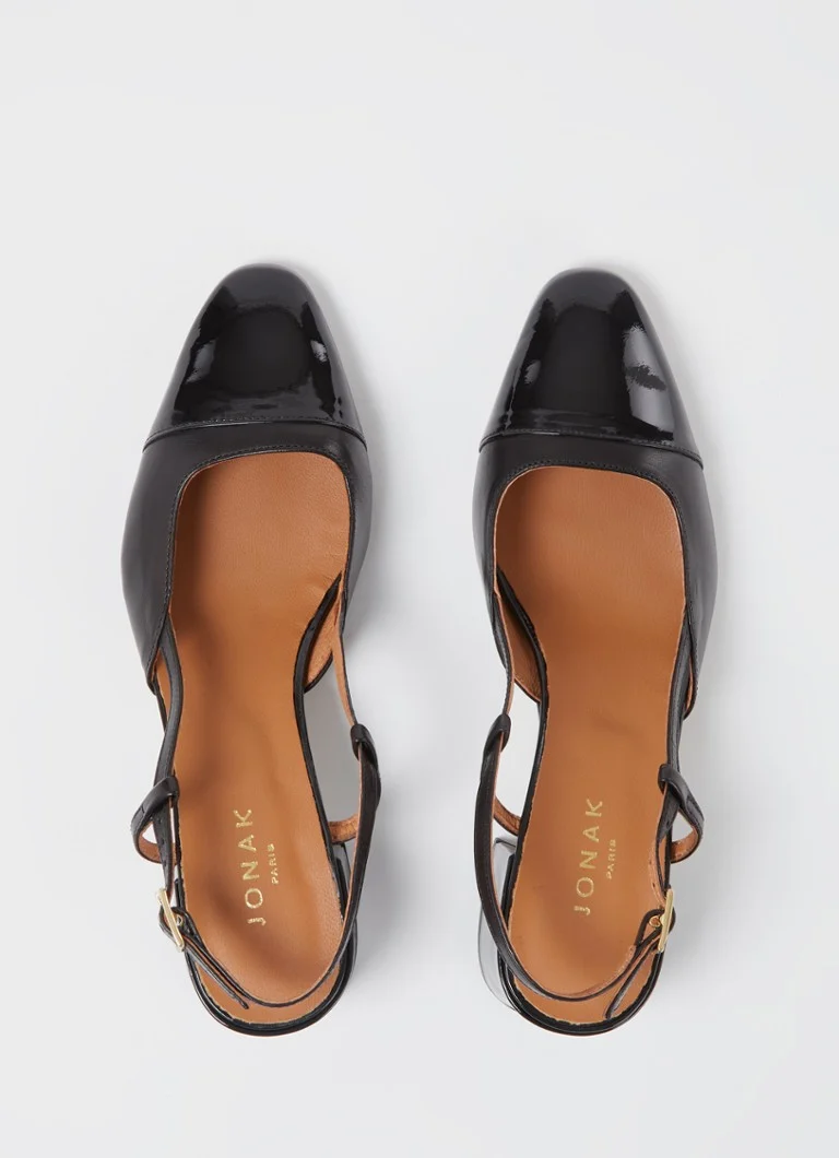 Jonak Dhapopy slingback with patent leather details