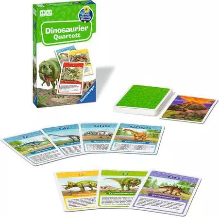 Wieso? Weshalb? Warum? Dinosaurier Quartett - Reisespiel ab 4 Jahren