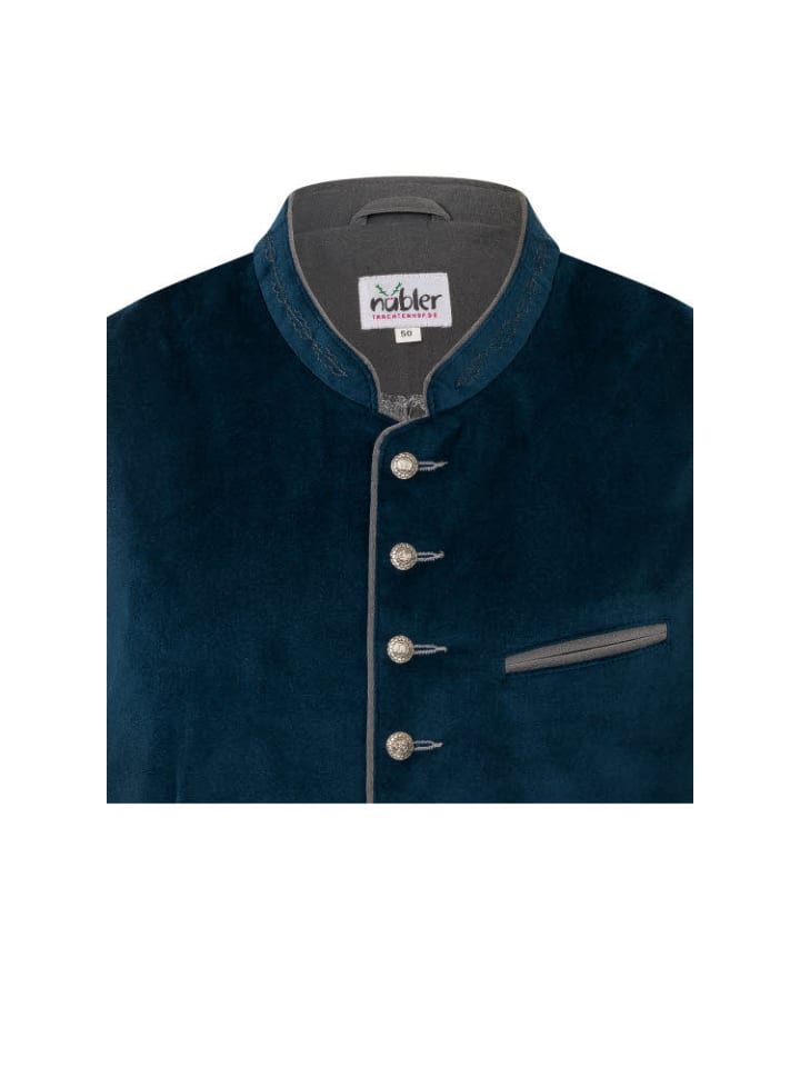 Nübler Trachtengilet Kurt in Blau günstig kaufen