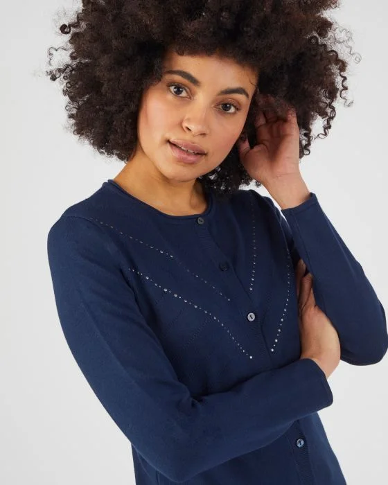 Cardigan fantaisie fibres viscose Lenzing(TM) EcoVero(TM)