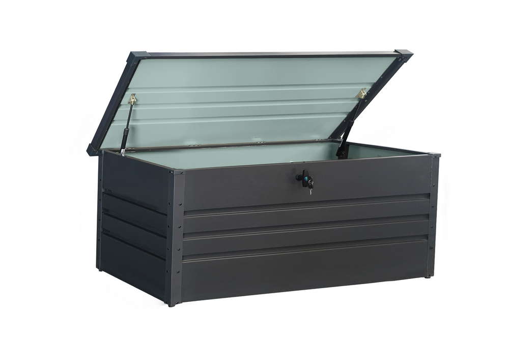 Solax Sunshine Aufbewahrungsbox 550 L Metall-Aufbewahrungsbox, ca. 165 x 70 x 62 cm - Anthrazit