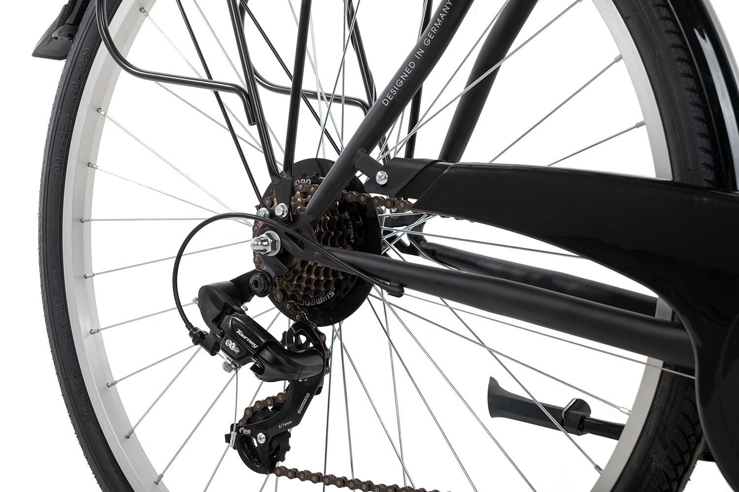 Adler Cityrad Stanford, 7 Gang Shimano Tourney 7 Schaltwerk, Kettenschaltung, Citybike schwarz/grau