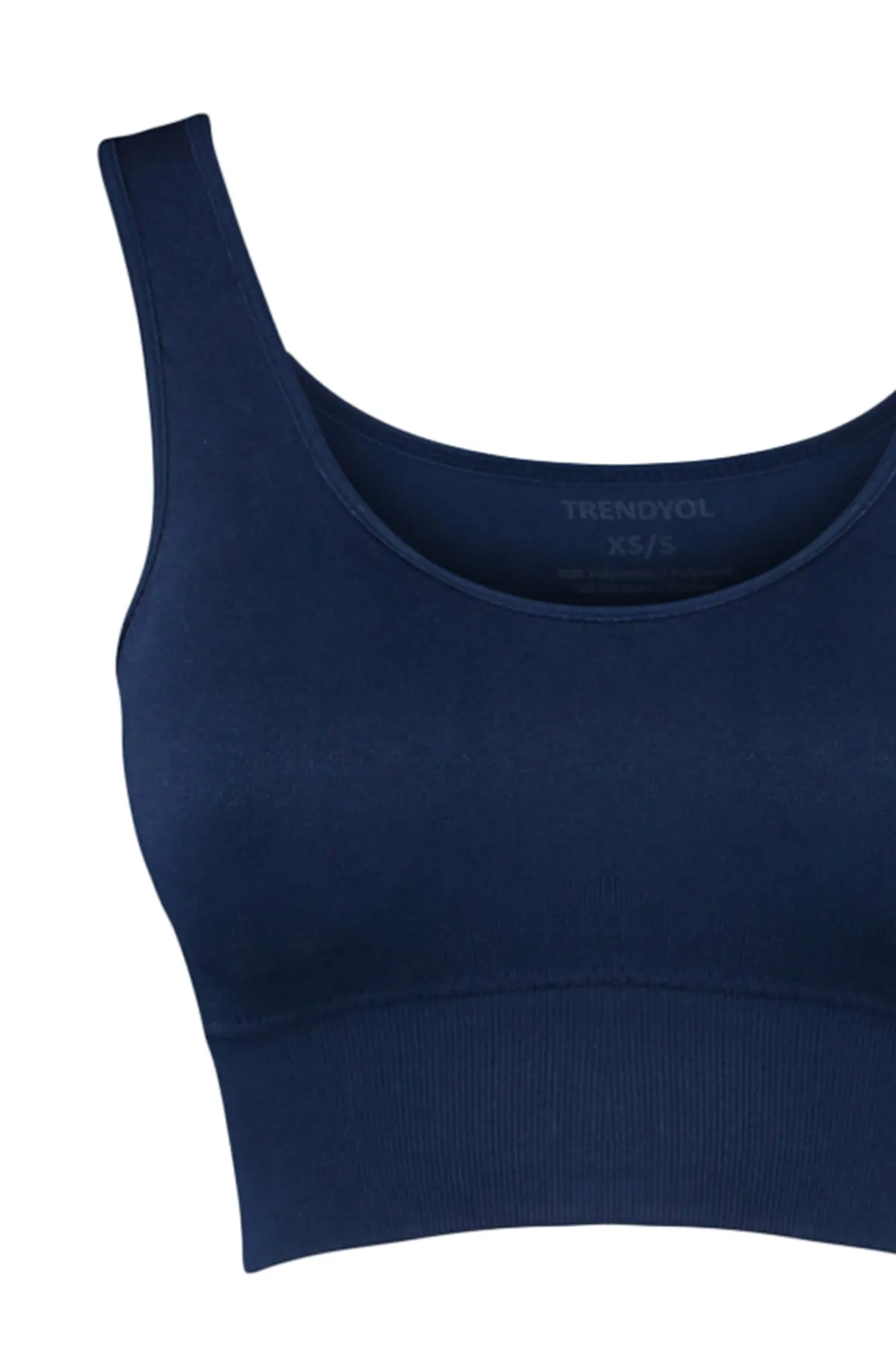 Trendyol Collection  Nahtloser/nahtlos unterstützter/formender gestrickter Sport-BH in Dunkelblau TWOAW23SS00019