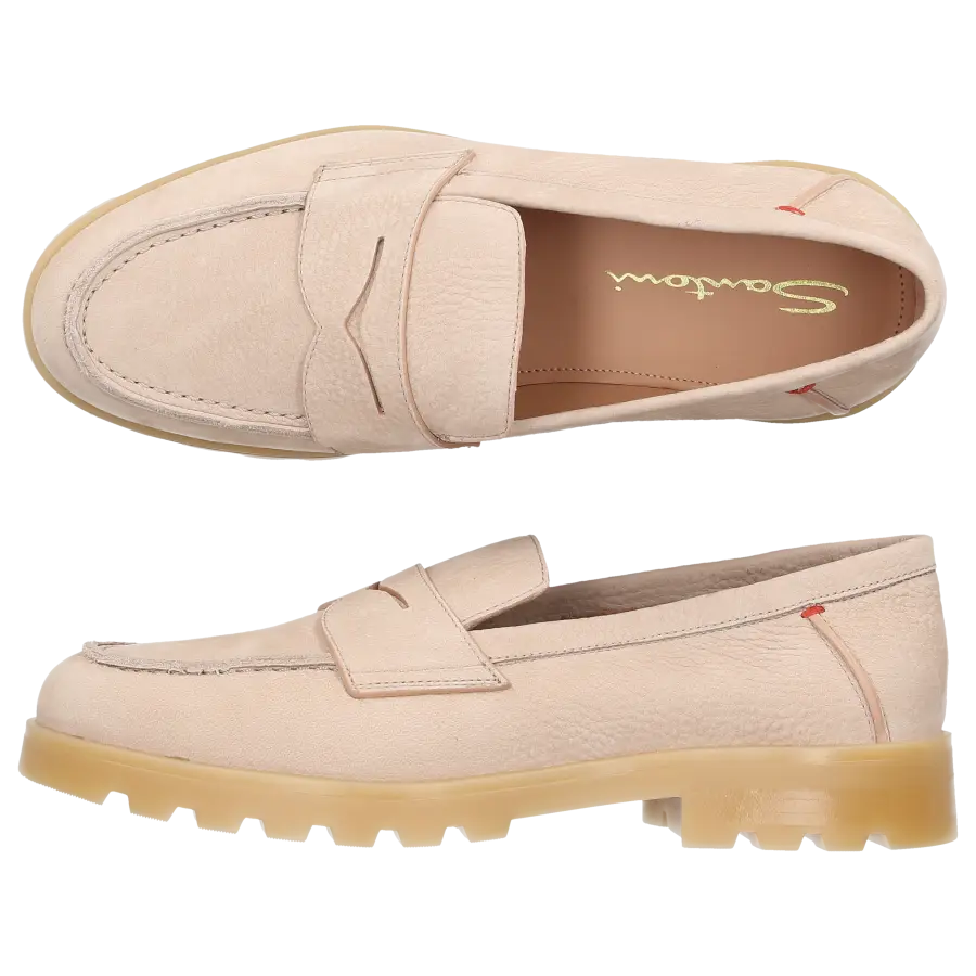 Santoni - Loafer 70644 Nubukleder - beige