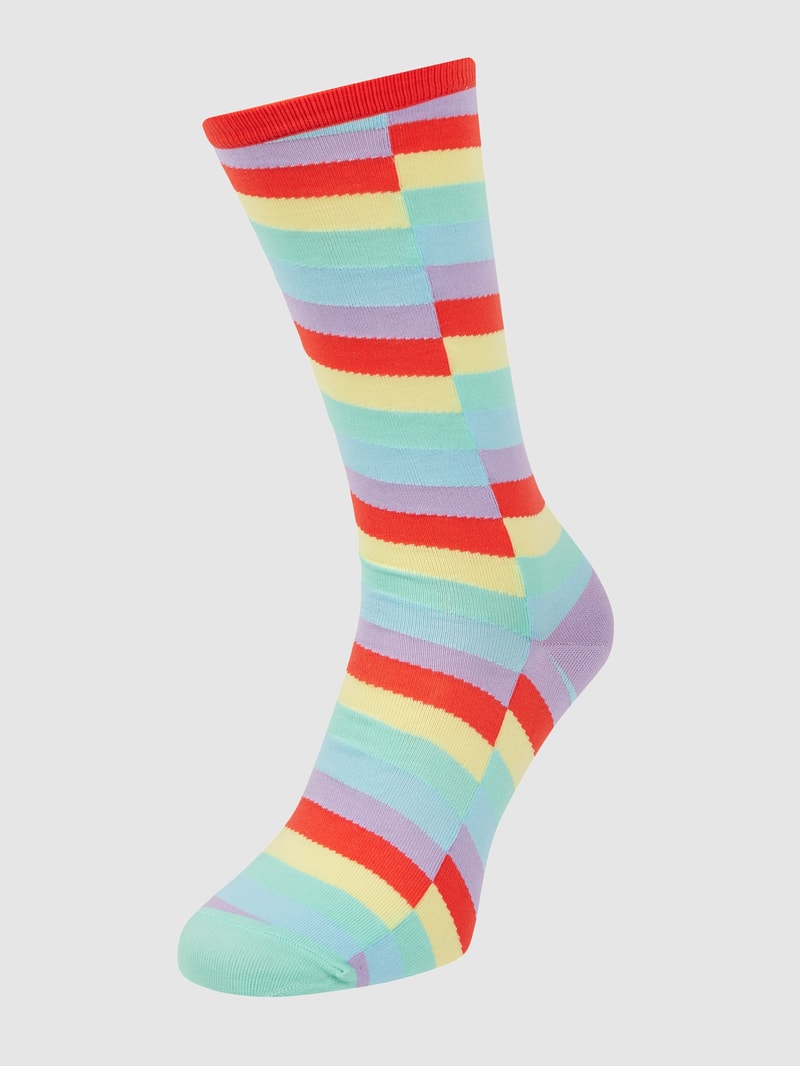 Socken mit Streifenmuster in hellblau
