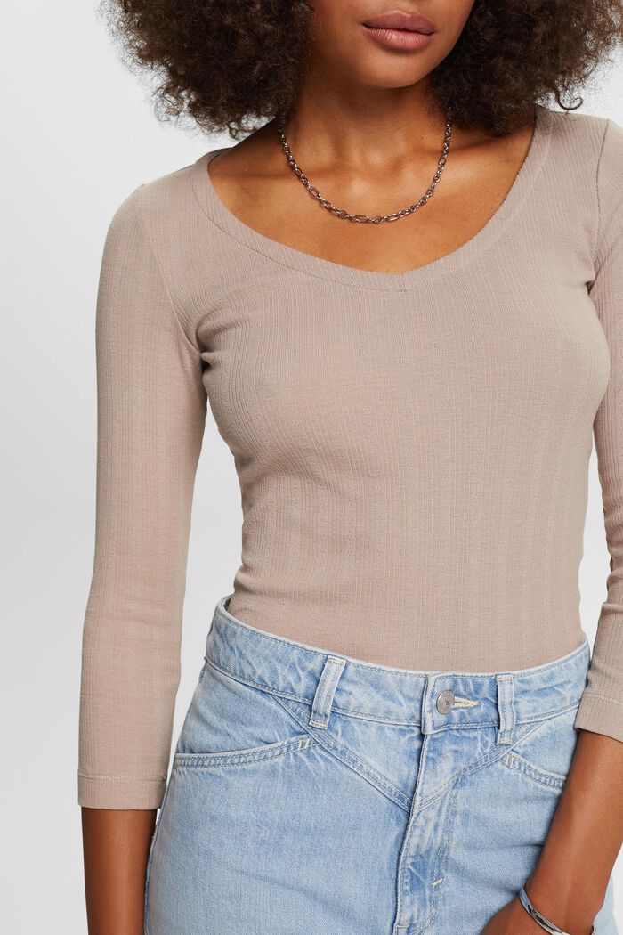 Longsleeve im Pointelle-Design