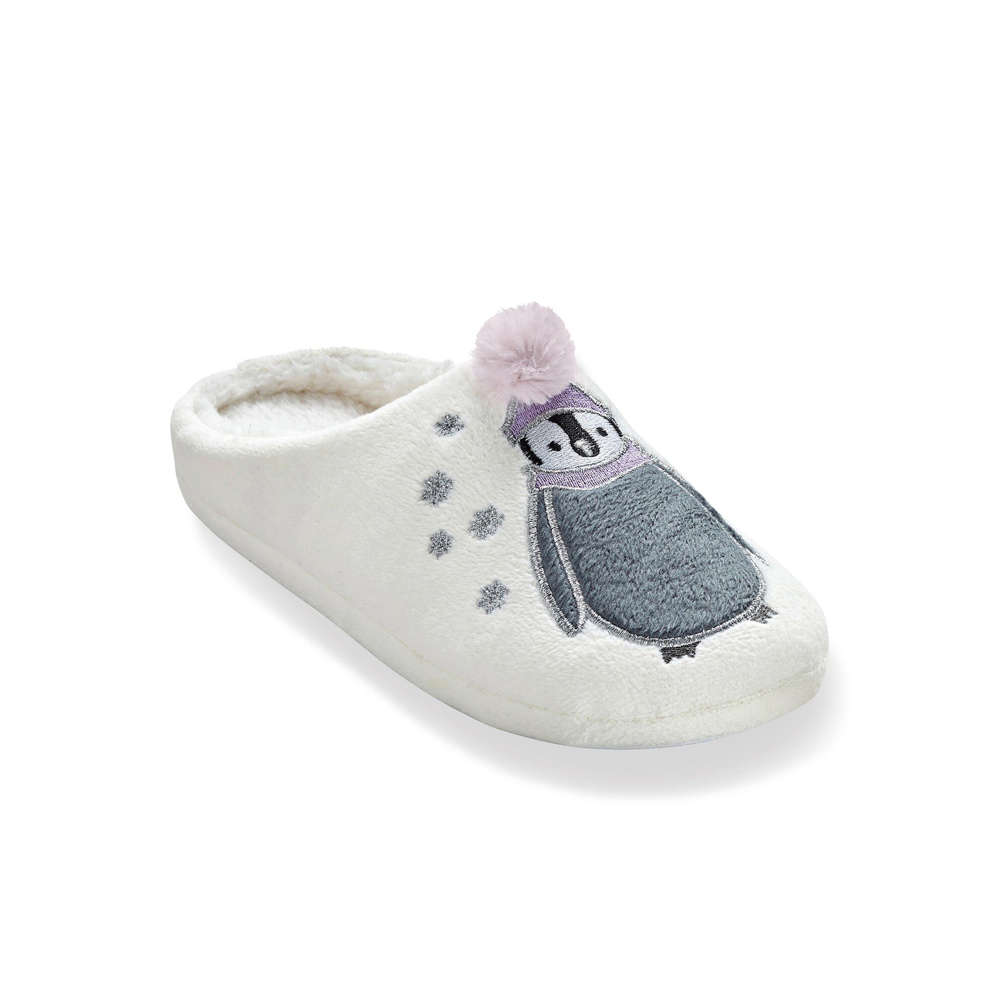 Mules pompon pingouin