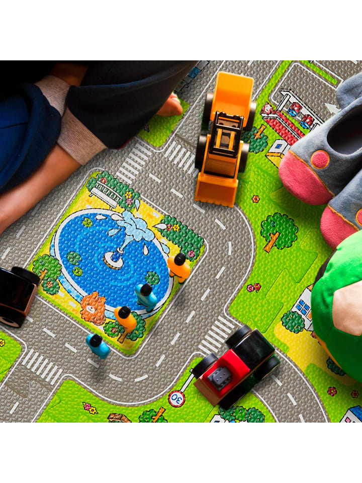 relaxdays 9tlg. Puzzlematte Straße in Mehrfarbig - (B)90 x (T)90 cm günstig kaufen onesize