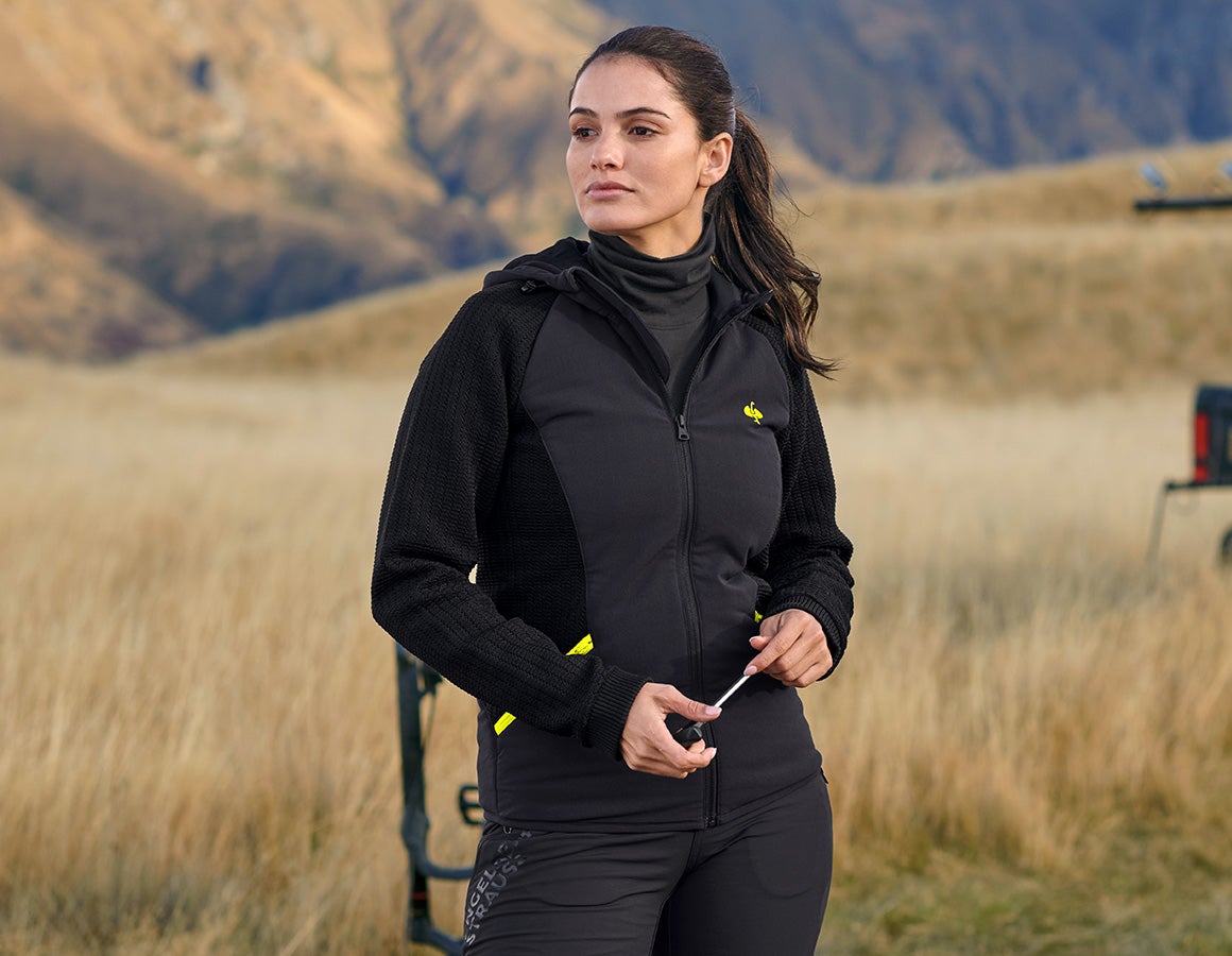Hybrid Kapuzenstrickjacke e.s.trail, Damen
