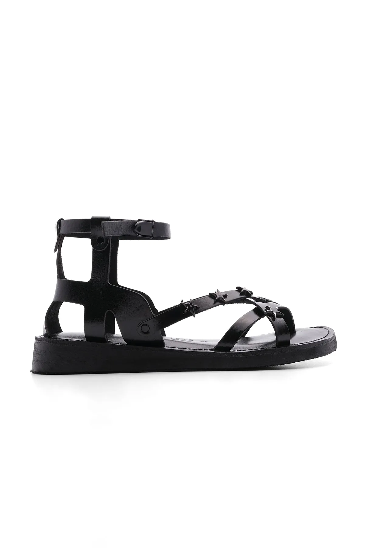 Marjin  Sandalette - Schwarz - Flacher Absatz
