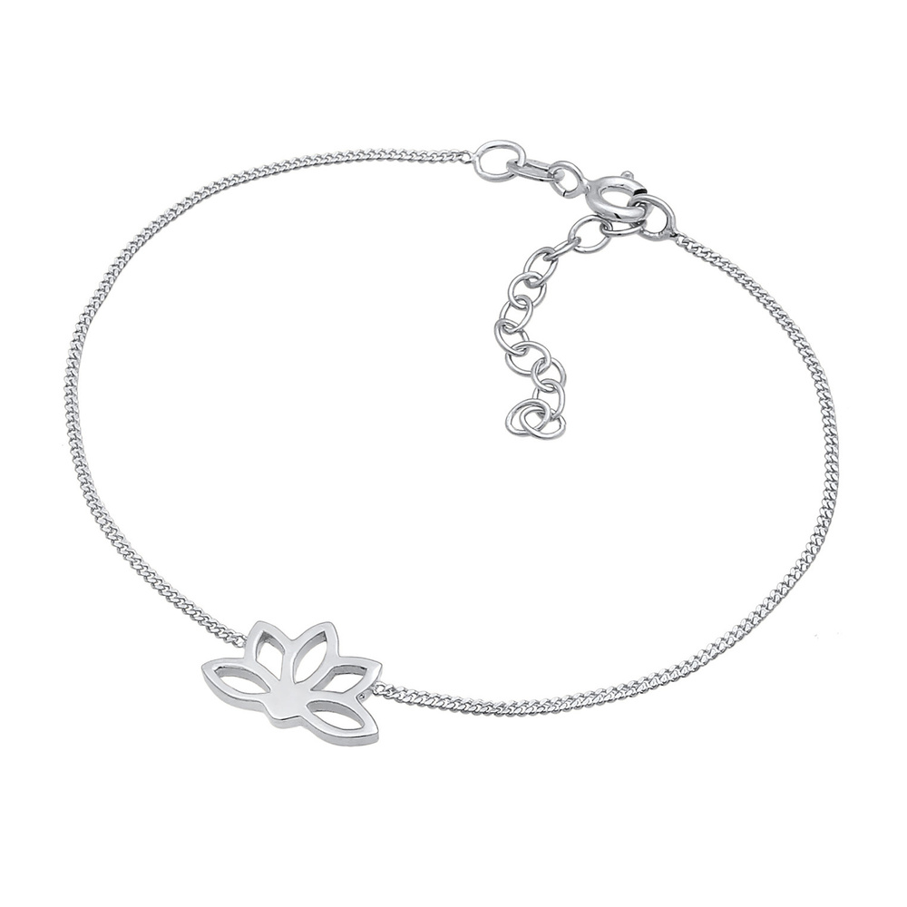 Elli Elli Bracelet Femmes Pendentif Fleur de Lotus Spirituel en argent massif 925 Bracelet