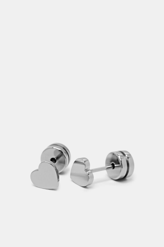 Herz-Ohrstecker aus Edelstahl