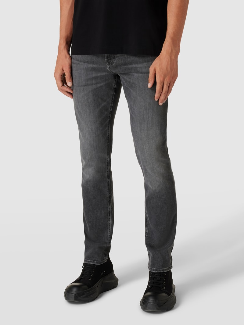 Regular Fit Jeans mit Stretch-Anteil Modell 'Mitch' in mittelgrau