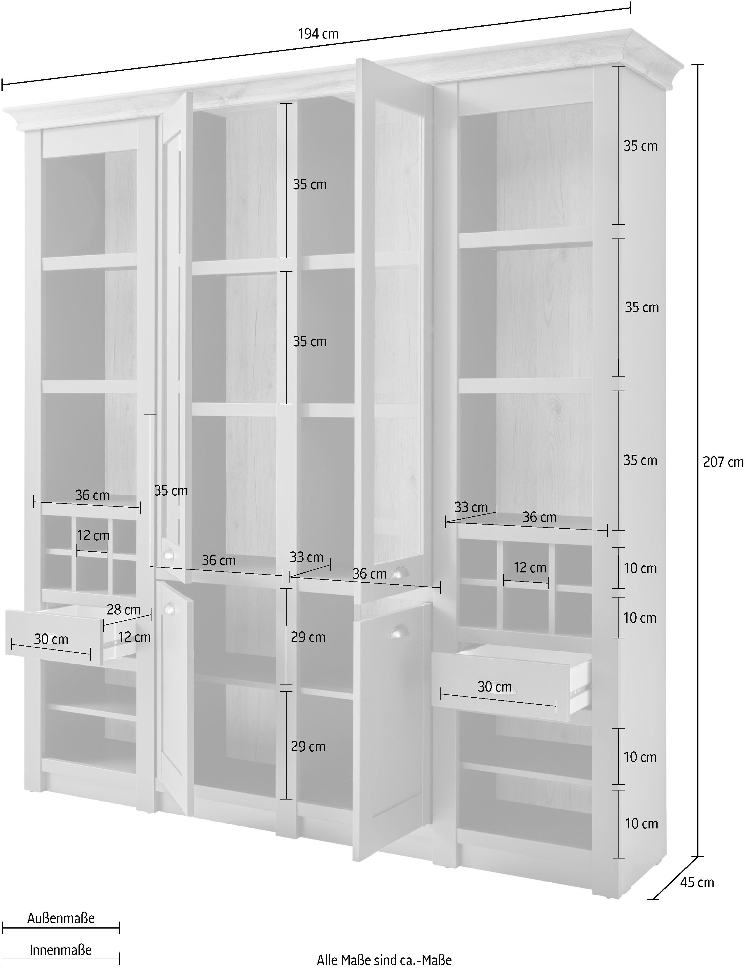 Home affaire Buffet CAMBRIDGE Breite ca. 194 cm