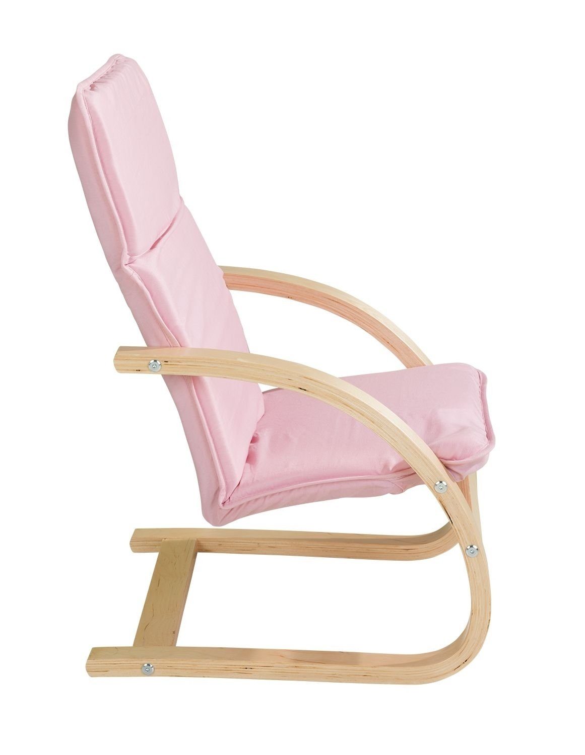 Home4You Kindersessel Pink, Webstoffbezug, Birkenschichtholz