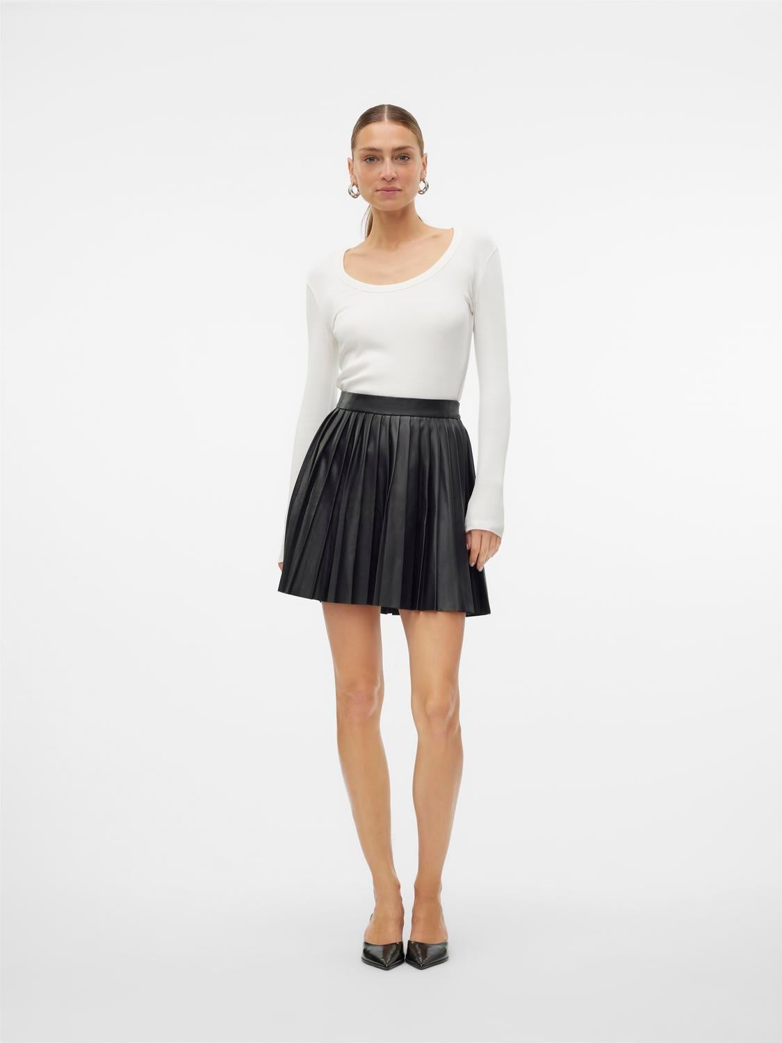 VMNAOMIELLY Hohe Taille Kurzer Rock