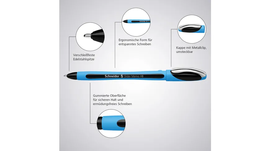 Schneider Kugelschreiber Slider Memo XB blau