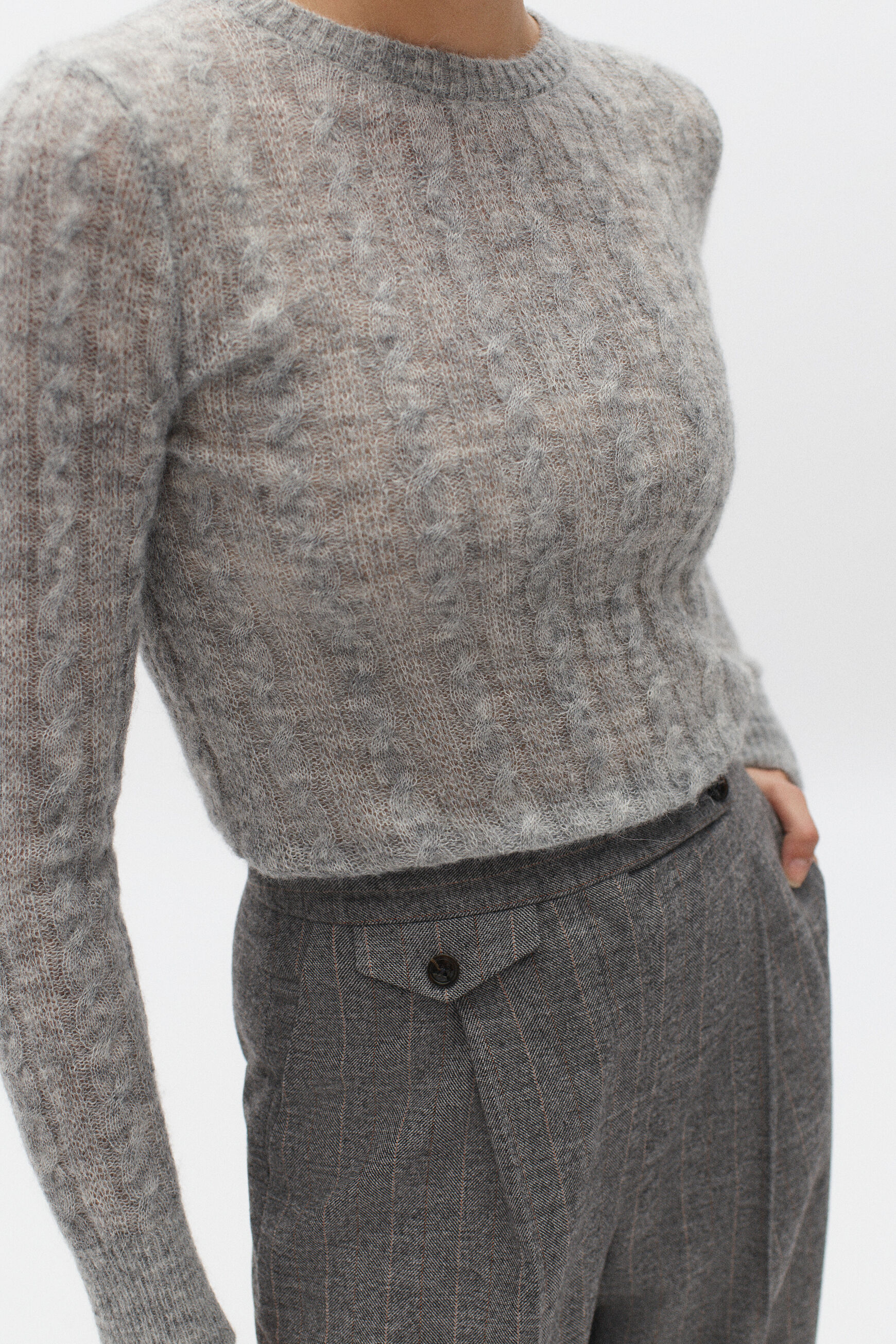 pantalon olivier gris femme