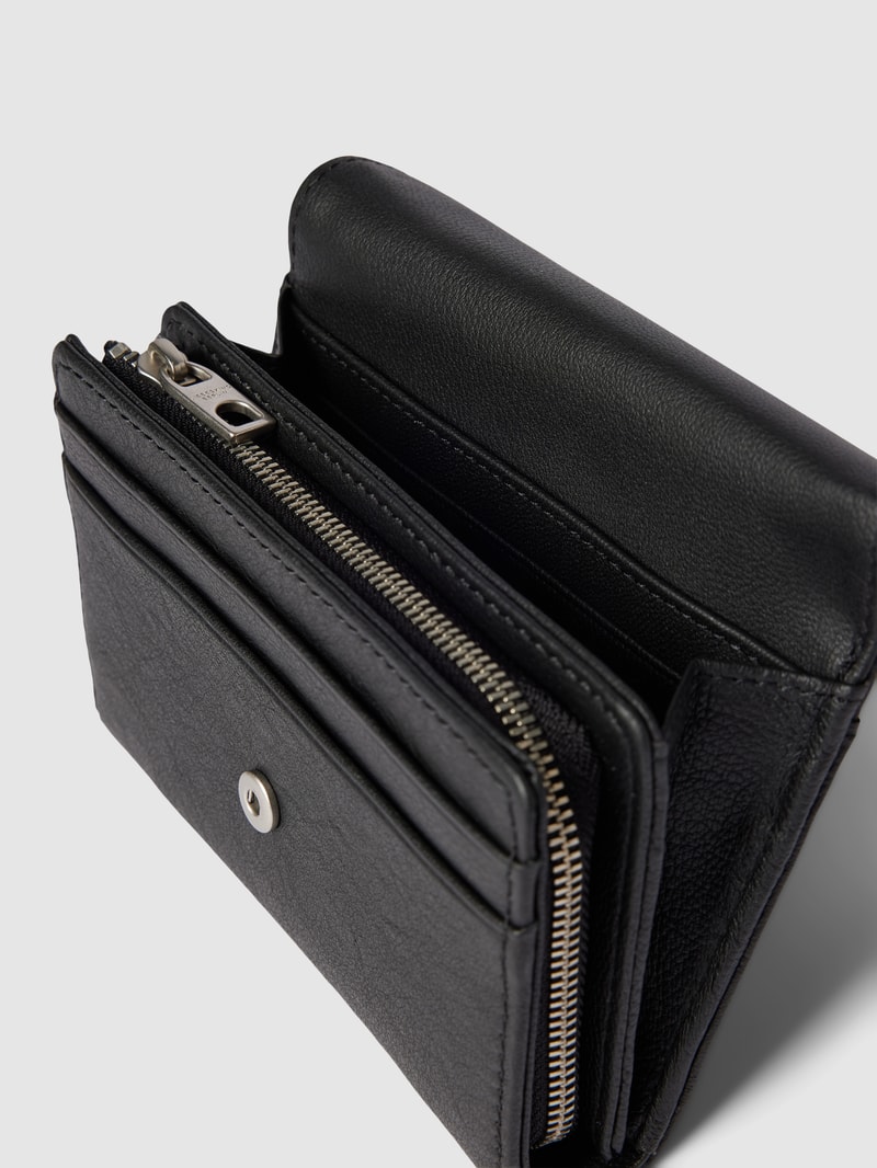 Portemonnaie mit Label-Detail Modell 'Classics Nora' in schwarz