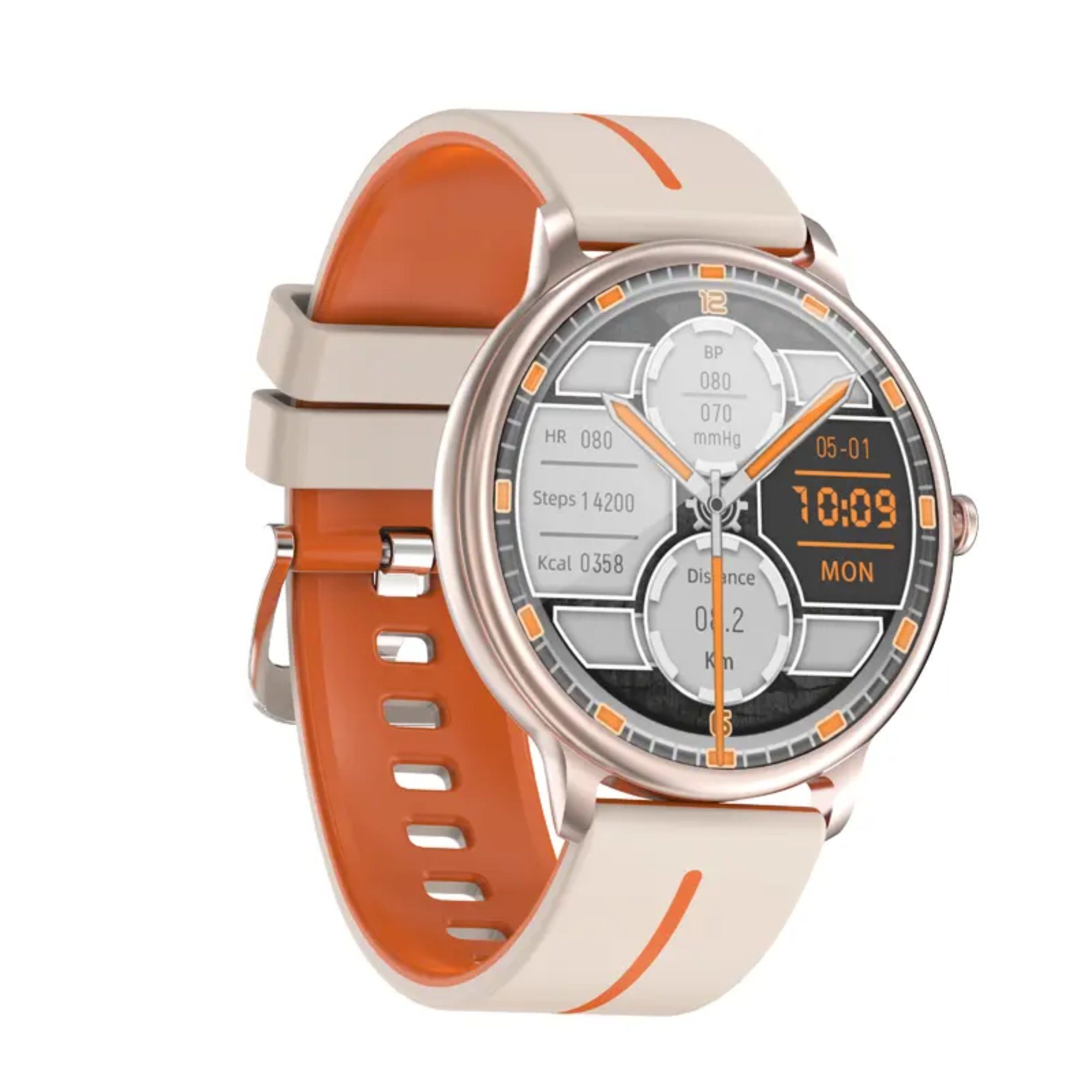 Manike KM60 Elegant Blutdruckmonitor Herzfrequenzmessung BT Call AMOLED Smartwatch (1,69