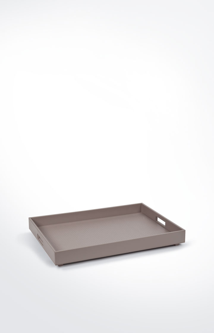 Großes Tablett Homeline, Grau-Rosé