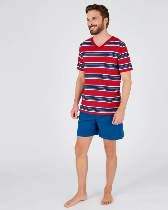 Pyjashort rayé manches courtes