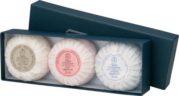 Taylor of Old Bond Street Herbal Aromatics Honey, Rose and Lavender Seifen im Set Stückseife