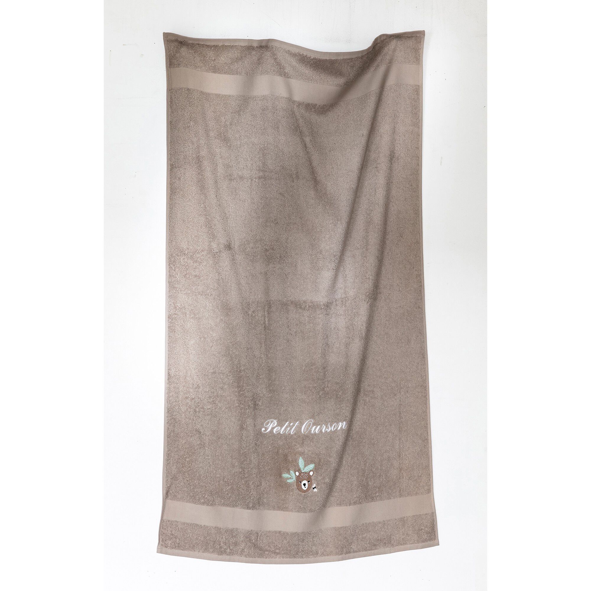 Collection éponge enfant brodée ourson personnalisable coton