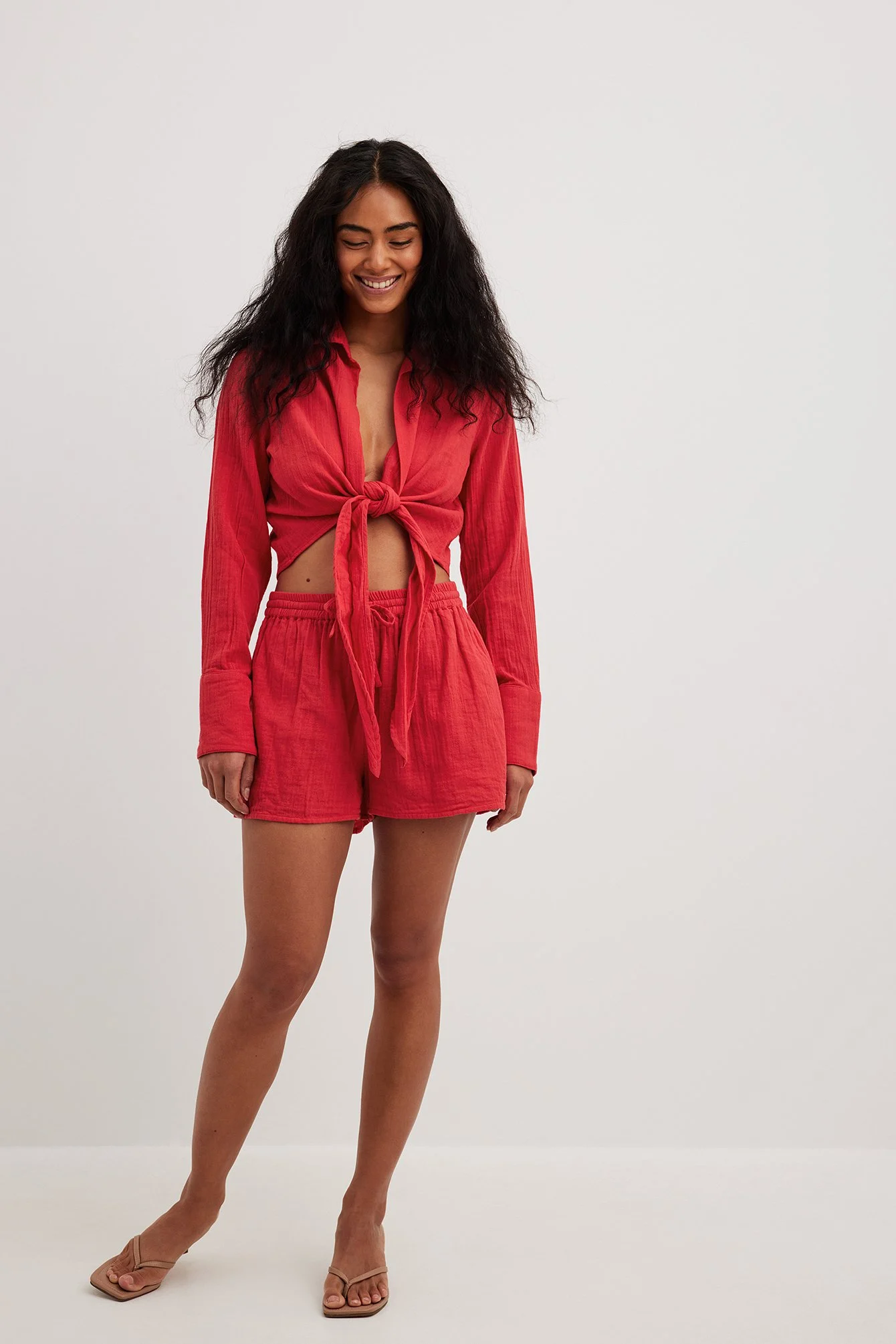 Bluse mit Krawattenkragen