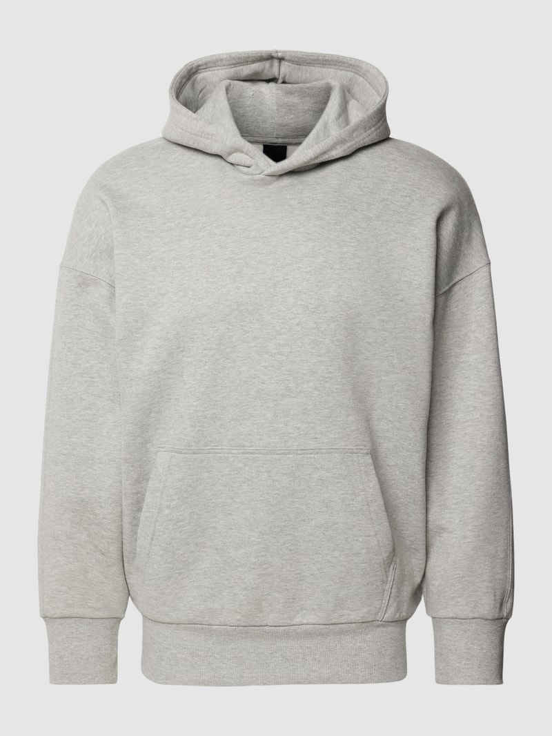 Oversized Hoodie mit Känguru-Tasche Modell 'DAN' in hellgrau meliert