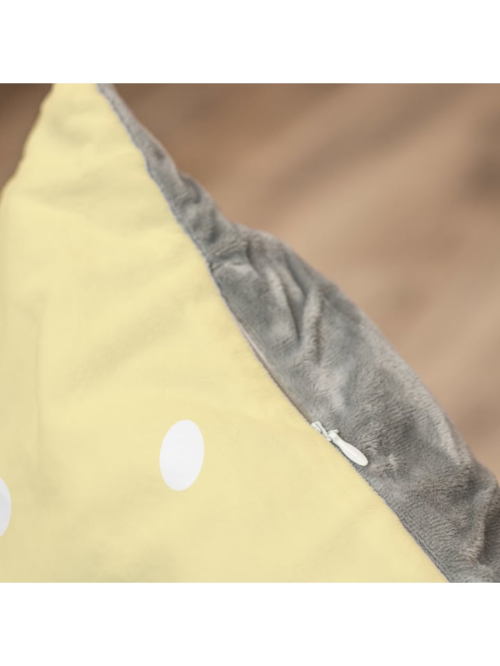 Mr. & Mrs. Panda Katzenbett Katze Blumen mit Spruch in Gelb Pastell günstig kaufen onesize