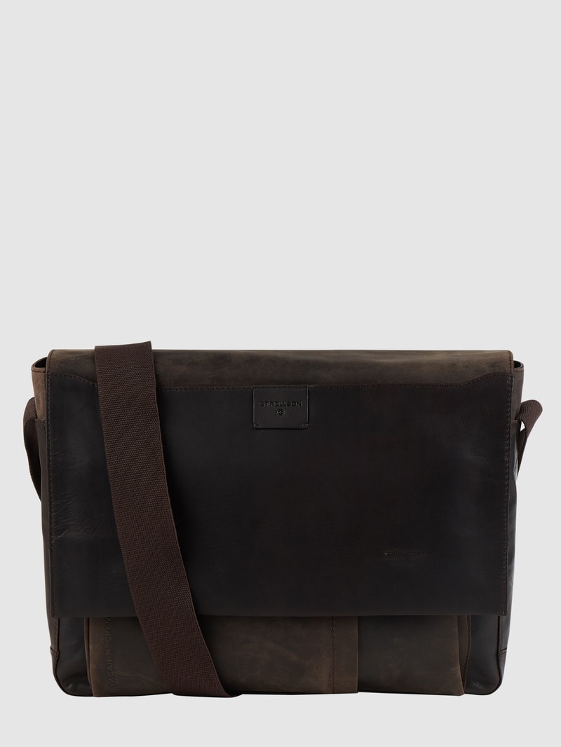 Messenger Bag aus Leder Modell 'Jeremy' in dunkelbraun