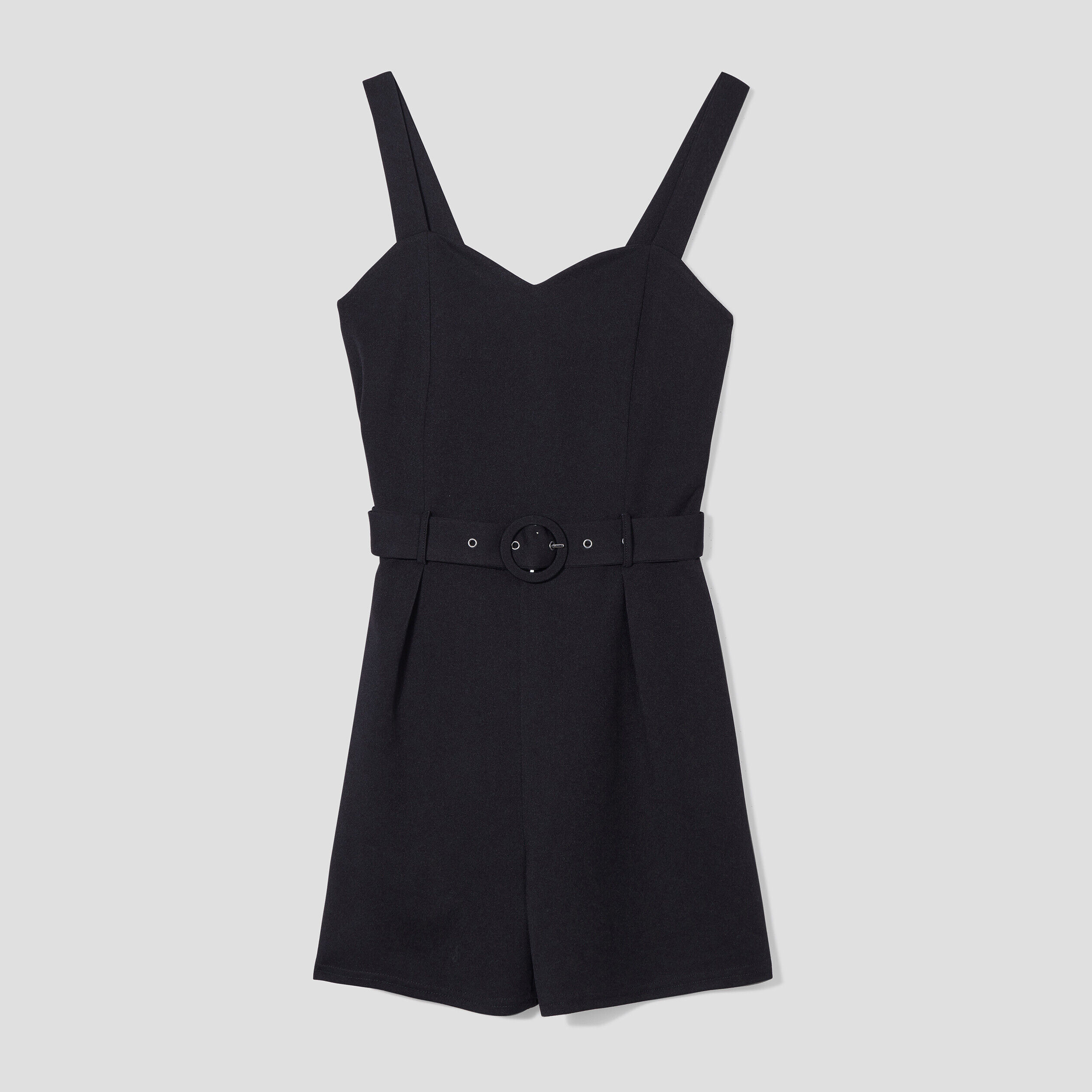 Combishort ceinturée noir femme | Cache Cache