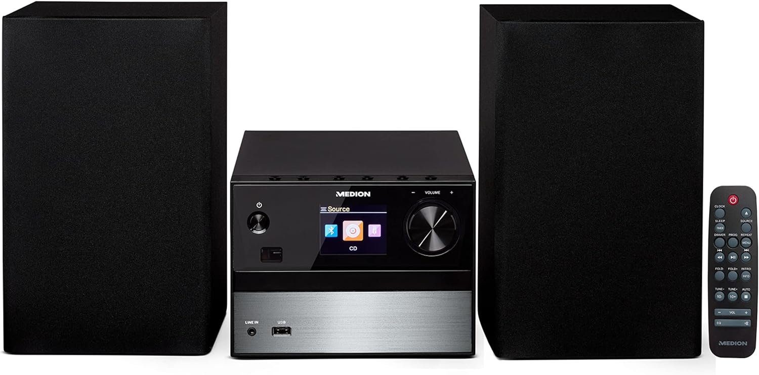 Medion® Medion P64014 Micro Audio System PLL UKW DAB+ Radio Bluetooth 2x 15W Lautsprechersystem