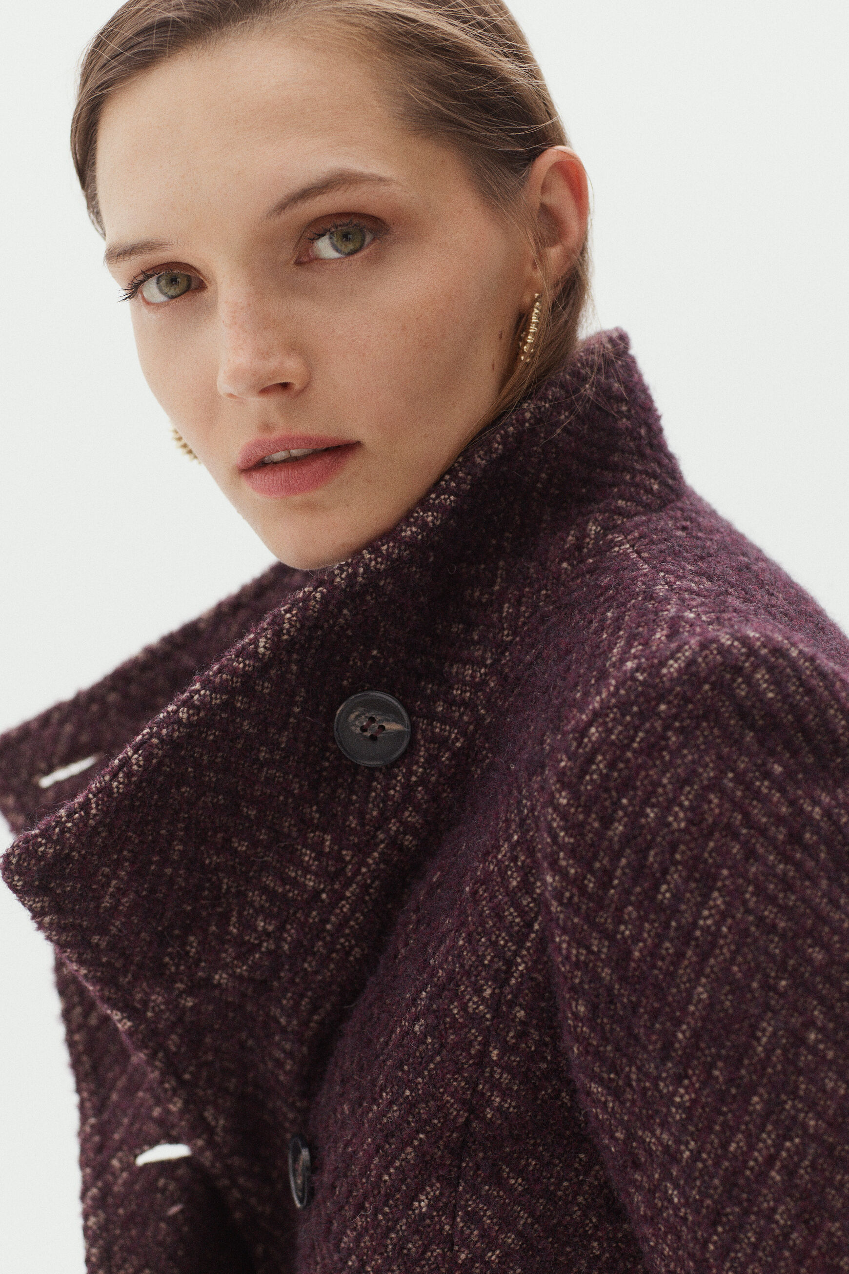 manteau ali prune femme