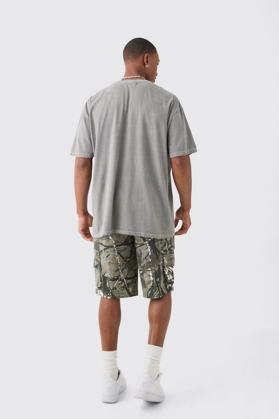 Oversize T-Shirt mit Lippen-Print