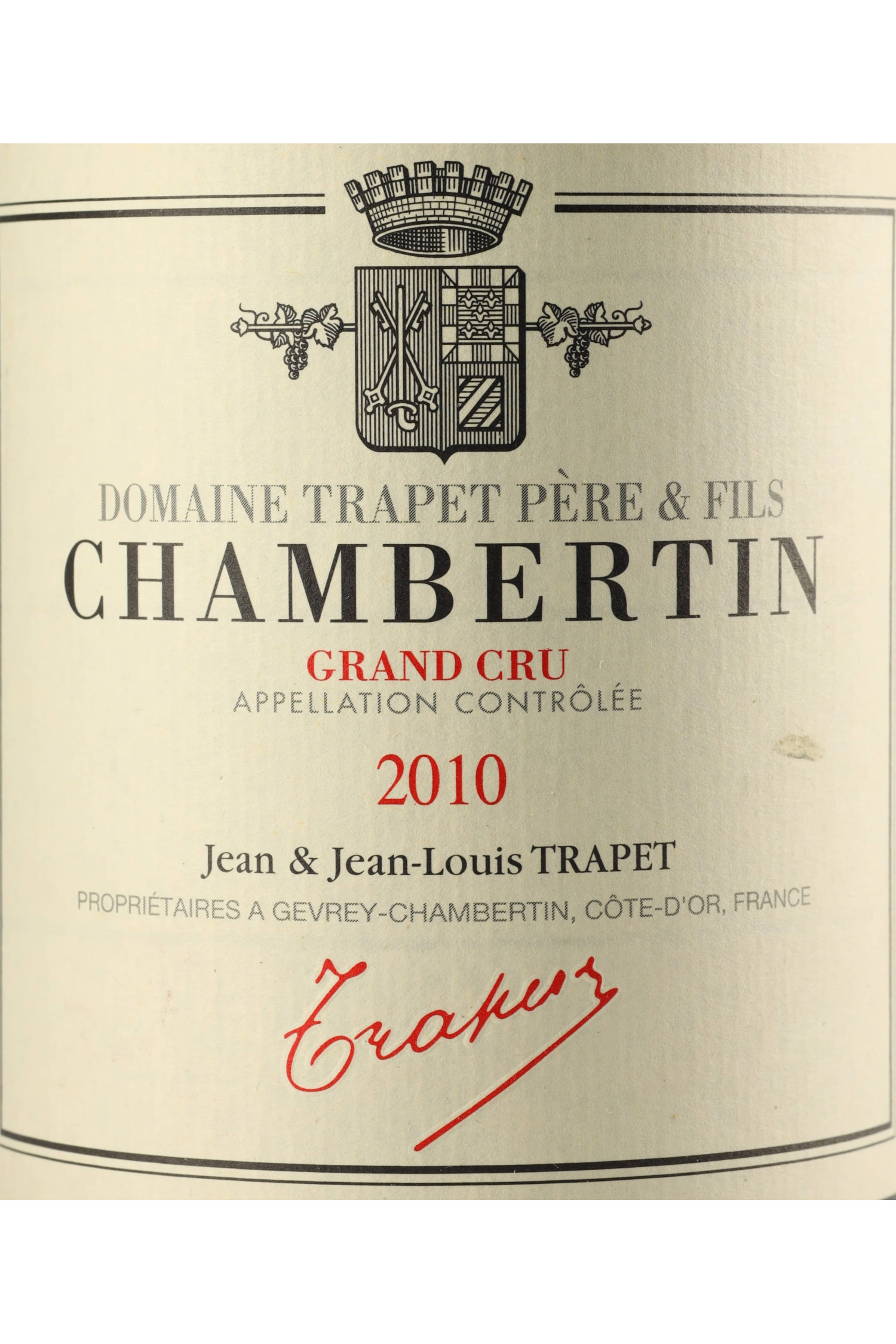 Trapet Pere Et Fils 2010, Chambertin Grand Cru