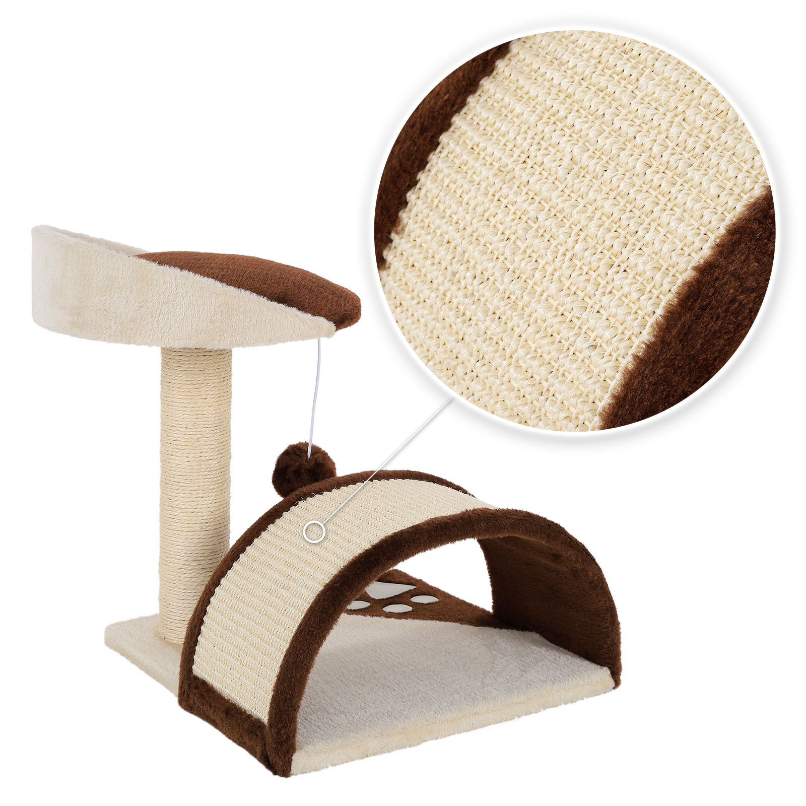 Lionto Kratzbäume Lionto Kratzbaum Höhe 43 cm braun/ beige