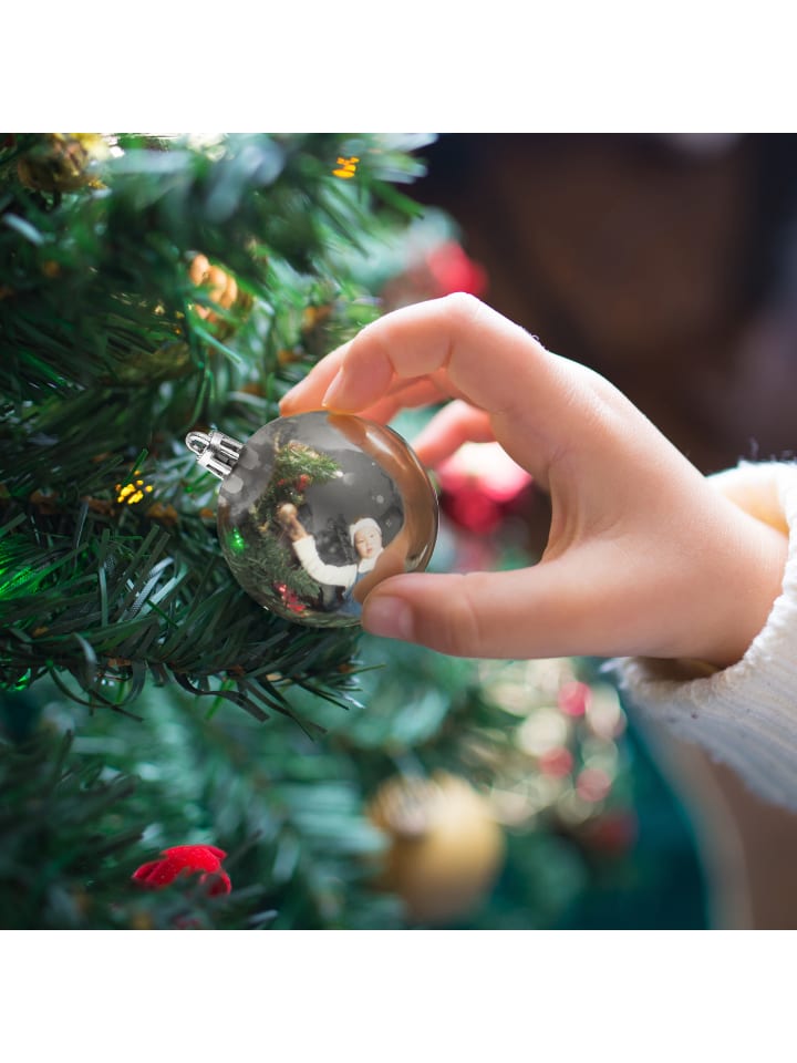 relaxdays 30-tlg. Weihnachtskugeln Set in Silber/ Weiß günstig kaufen onesize