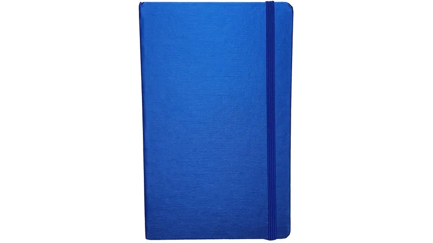 PAPERZONE Notizbuch Metallic liniert 13x21cm blau