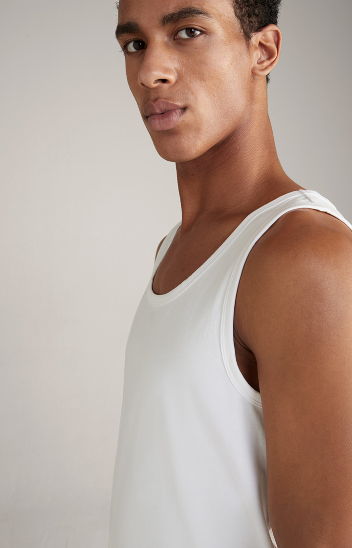 2er-Pack Fine Cotton Stretch Tank Top in Weiß