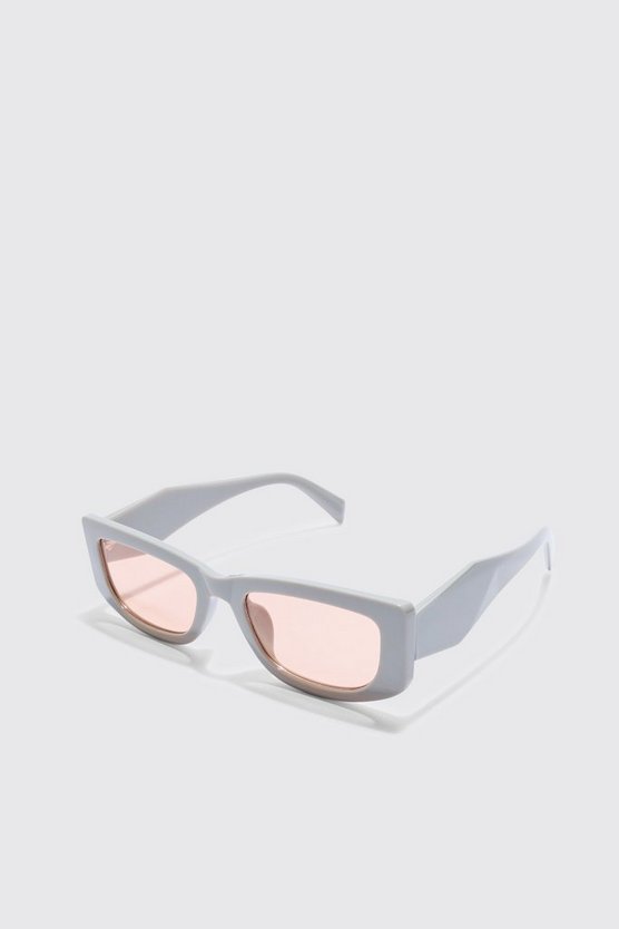 Graue klobige Sonnenbrille